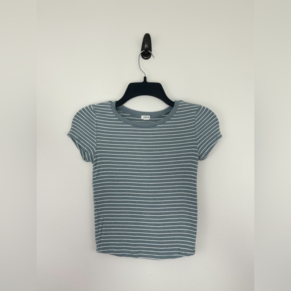 Garage Striped Ribbed Crop Top
